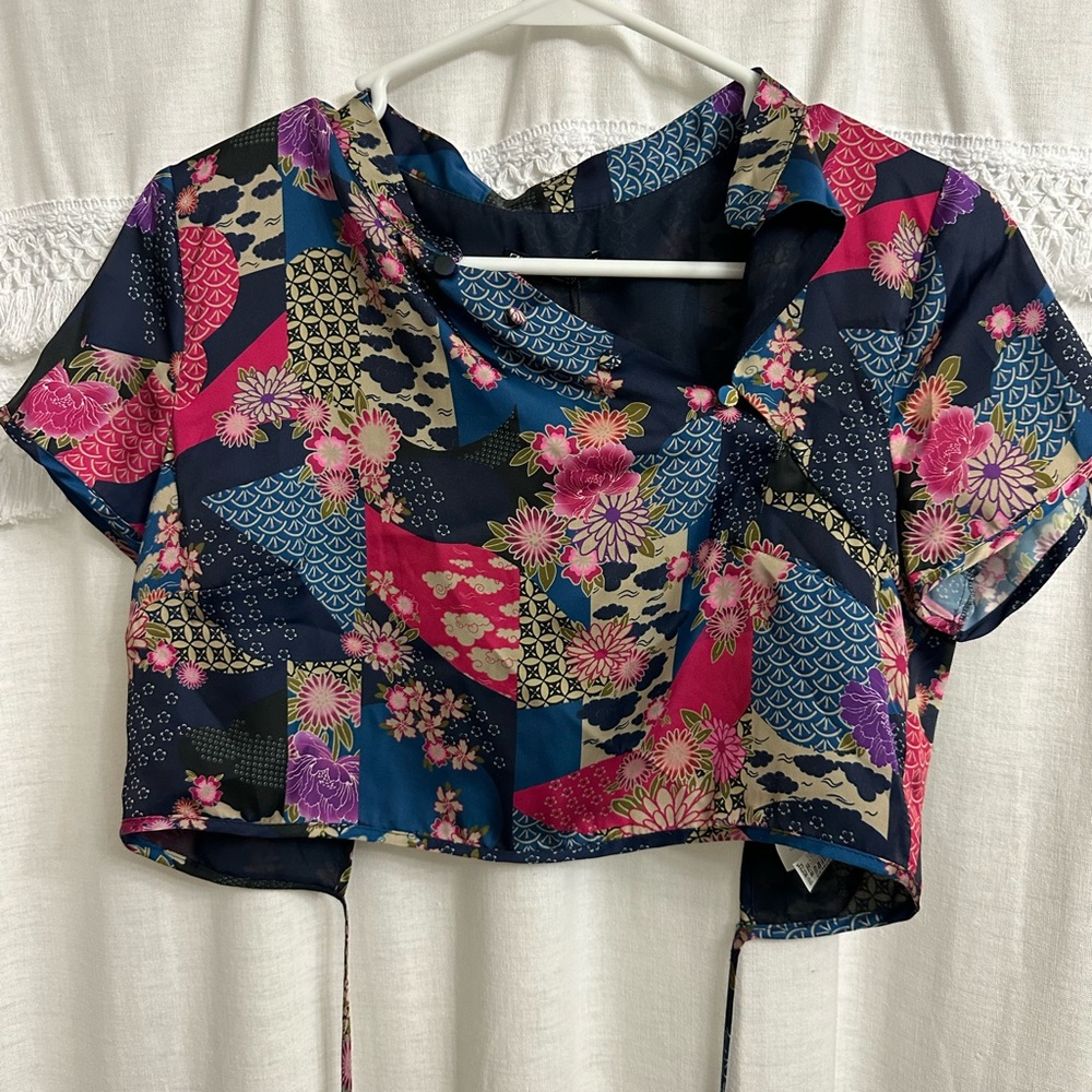 Zara Satin Crop Top